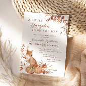 Whimsical Autumn Terracotta Baby Fox Pumpkin  招待状