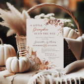 Whimsical Autumn Terracotta Baby Fox Pumpkin  招待状