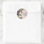 Whimsical Autumn Vibes – Cozy Fall Sticker Design ラウンドシール (バッグ)