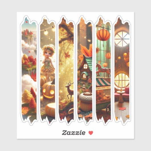 Whimsical Autumnal Fantasy Washi Tape Scrapbook シール (シート)