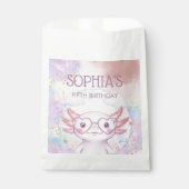 Whimsical axolotl kids birthday フェイバーバッグ (正面)