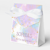 Whimsical axolotl kids birthday フェイバーボックス (正面サイド)