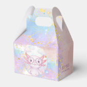 Whimsical axolotl kids birthday フェイバーボックス (裏面サイド)
