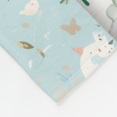 Whimsical baby blanket forest animals patterns フリースブランケット (角)