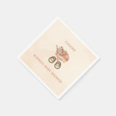 Whimsical Baby Carriage Floral Baby Shower スタンダードカクテルナプキン (角)
