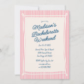 Whimsical Bachelorette Weekend Hand Drawn Doodle  招待状 (正面)