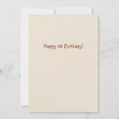 Whimsical Badger First Birthday One Year Old Flat カード (裏面)