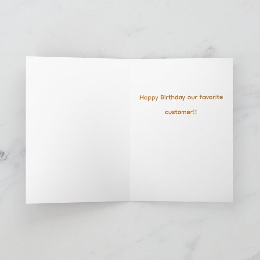 Whimsical bar birthday  card for regulars カード (内部)