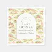 Whimsical Barnyard Garden Baby Shower スタンダードカクテルナプキン (正面)