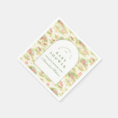 Whimsical Barnyard Garden Baby Shower スタンダードカクテルナプキン (角)