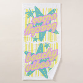 Whimsical Beach Seashells バスタオル