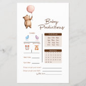 Whimsical Bear Baby Predictions Game チラシ (正面)