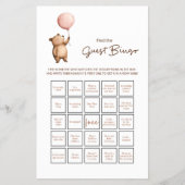 Whimsical Bear Baby Shower Guess the Baby Face  チラシ (正面)