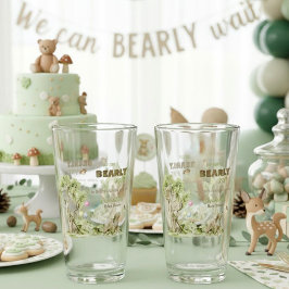 Whimsical Bearly Wait Baby Shower Party タンブラーグラス