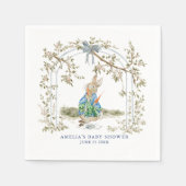 Whimsical Beatrix Potter Peter Rabbit Baby Shower スタンダードカクテルナプキン (正面)