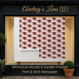 Whimsical Bee & Coneflower Nursery 壁紙