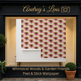 Whimsical Bee & Coneflower Nursery 壁紙