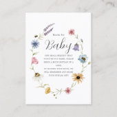 Whimsical Bee Floral Books for Baby Card エンクロージャーカード (正面)