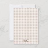 Whimsical Beige Woodland Hare Bunny Save The Date セーブザデート (裏面)