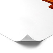 Whimsical Bengal Cat Watercolor ポスター (角)