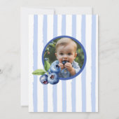 Whimsical Berry Sweet Blueberry Birthday 招待状 (裏面)