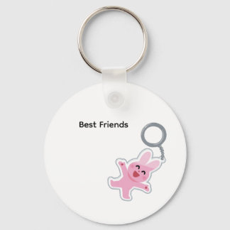 Whimsical Best Friends Bunny Keyring for Backpacks キーホルダー