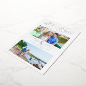 Whimsical Better Together Quote 2 Photos Wedding  箔招待状 (回転した状態)