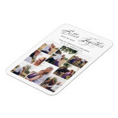 Whimsical Better Together Quote 8 Photos Wedding マグネット (左側)