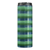 Whimsical Big-Eyed Funky Abstract Kitty Cat タンブラー (裏面)