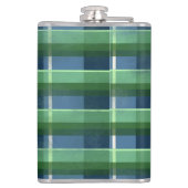 Whimsical Big-Eyed Funky Abstract Kitty Cat フラスク (裏面)