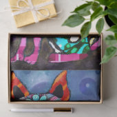 Whimsical Big-Eyed Funky Kitty Cat Decoupage 薄葉紙 (ギフト)