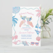 Whimsical Bikinis and Martinis Bachelorette Weeken 招待状 (スタンド正面)