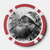  Whimsical Bird & Apple Delight Playing Cards ポーカーチップ (裏面)