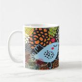 “Whimsical Bird in a Floral Wonderland コーヒーマグカップ (左)