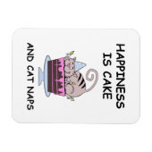 Whimsical Birthday Cat マグネット (横)