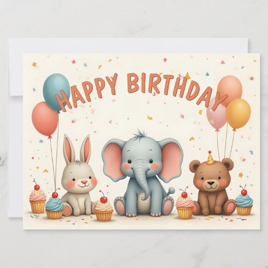 Whimsical Birthday Friends Gather Here (正面)