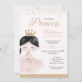  whimsical_black_ballerina_リトルプリンセス_バースデー 招待状 (正面)