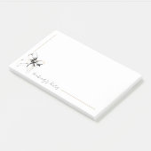 Whimsical Black Bow Full Name or Couple's Names ポストイット (アングル)