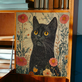 Whimsical Black Cat Decoupage 薄葉紙