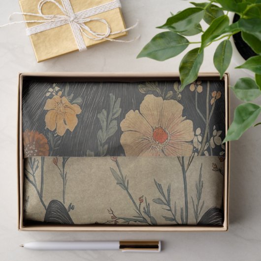 Whimsical Black Cat Decoupage 薄葉紙 (ギフト)