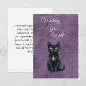 Whimsical Black Cat Gothic Wedding Enclosure Card エンクロージャーカード (正面/裏面)