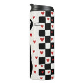 Whimsical Black Cat Queen with Gold Crown タンブラー (回転右)