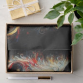 Whimsical Black Cat Santa Christmas Hat Decoupage 薄葉紙 (ギフト)