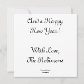 Whimsical Black Cat Santa Christmas Hat Seasonal  シーズンカード (裏面)