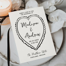 Whimsical Black Heart Wedding