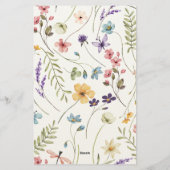 Whimsical Bloom Colorful Spring Wildflower Pattern 便箋 (裏面)