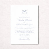 Whimsical Blue Bow Wedding Invitation 招待状