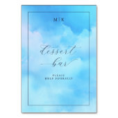 Whimsical Blue Cloud Dessert Bar テーブルナンバー (裏面)