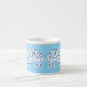 Whimsical Blue Elephants Espresso Cup エスプレッソカップ (正面)