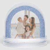 Whimsical Blue Family Photo Christmas Holiday (正面)